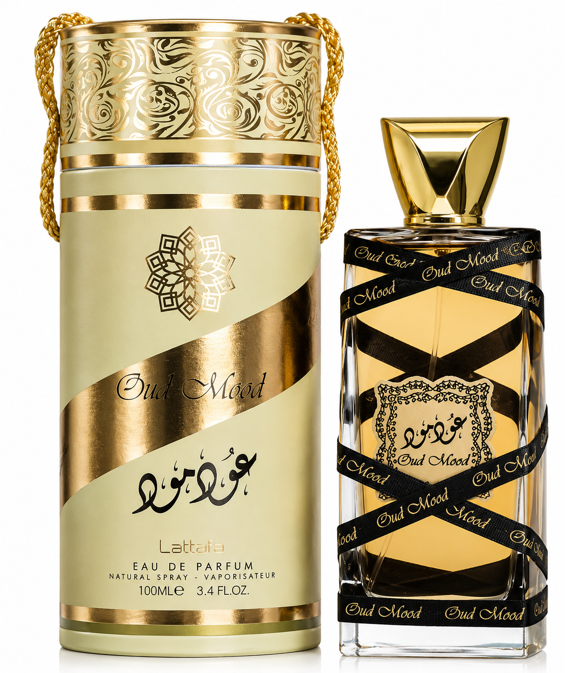 Lattafa Oud Mood Eau de Parfum – 100ml / 3.4 Fl. Oz. Luxury Oud Fragrance
