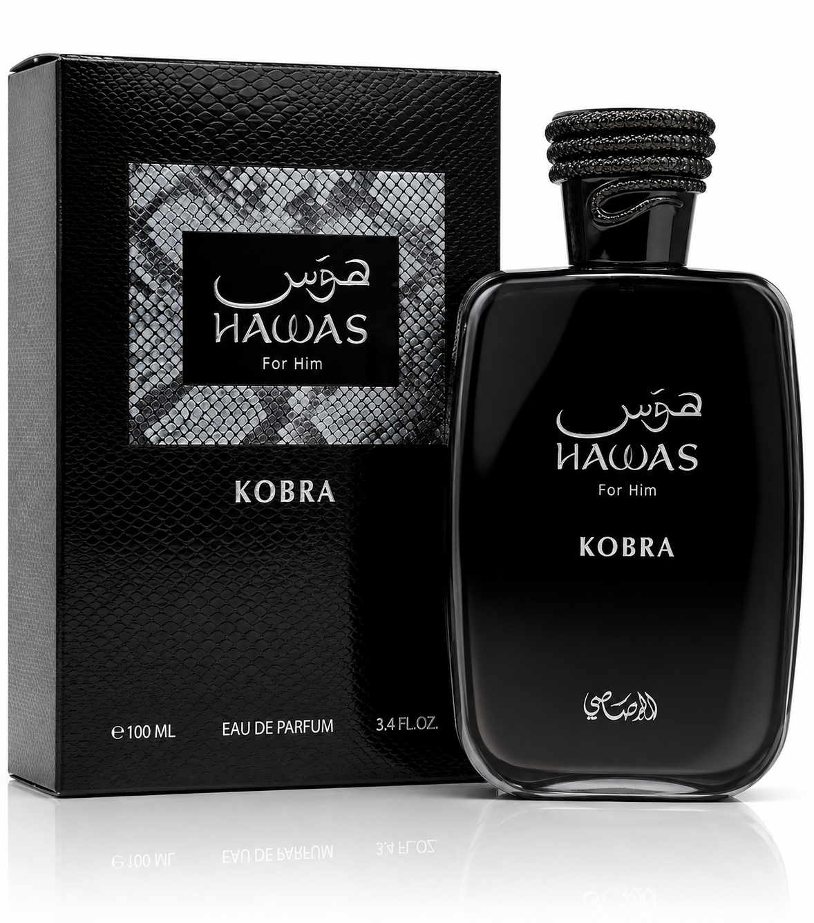 Rasasi Hawas Kobra for Him Eau de Parfum – 100ml / 3.4 Fl. Oz. Men’s Fragrance