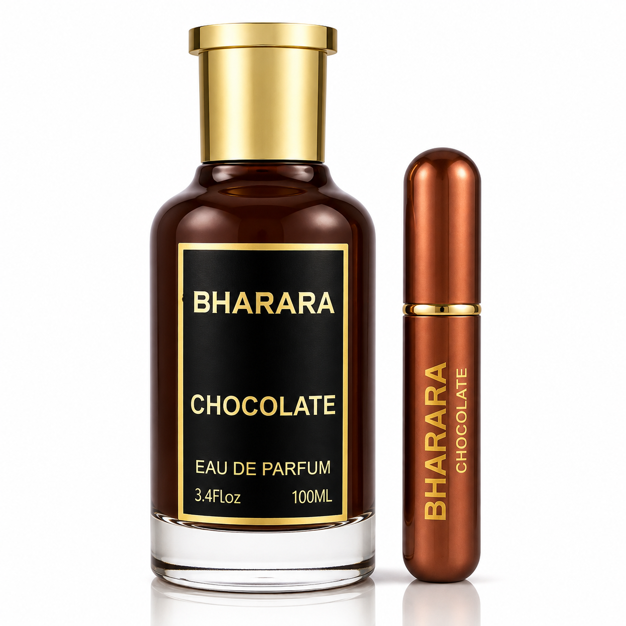 Bharara Chocolate Eau de Parfum – 100ml / 3.4 Fl. Oz. Gourmand Fragrance with Travel Atomizer