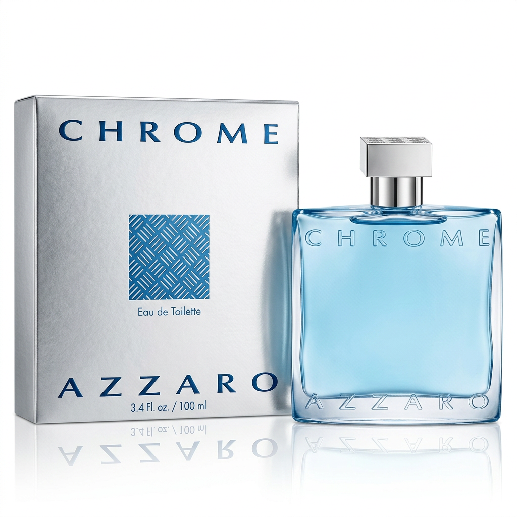 Azzaro Chrome Eau de Toilette for Men – 100ml / 3.4 Fl. Oz.