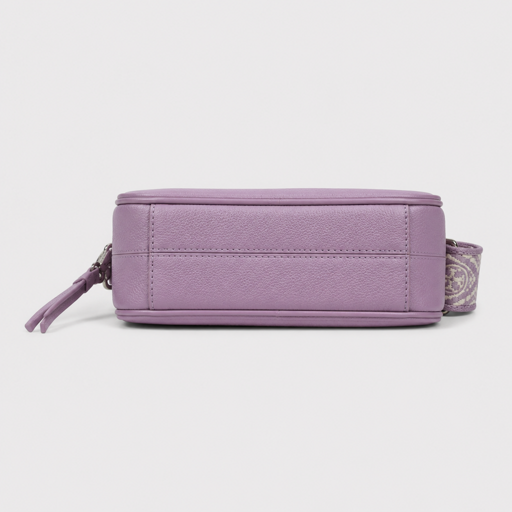 Vamtron Lavender Crossbody Camera Bag with Adjustable Strap