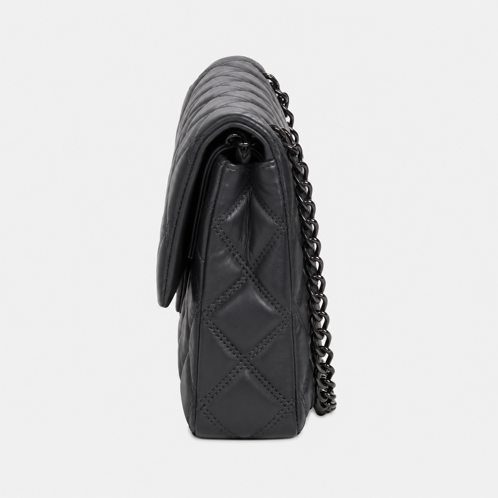 Vamtron Quilted Chain Shoulder Bag for Women – Dark Gray