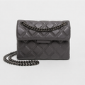 Vamtron Quilted Chain Shoulder Bag for Women – Dark Gray