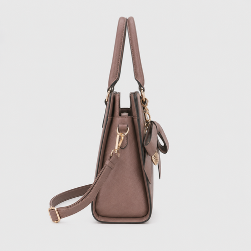 Vamtron Structured Top Handle Satchel Bag with Shoulder Strap